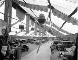 Automobile pavilion, Transcontinental Highways Exposition, Reno, Nevada, 1927
