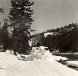 Railroad snow plow near Lake Tahoe