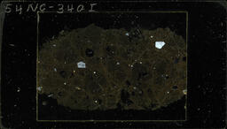 Thin section 54NC340i, welded tuff (polarized)