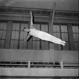 Trampoline Class, Virginia Street Gymnasium, 1955