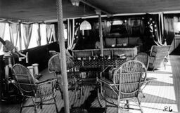 Sitting area, yacht Haida