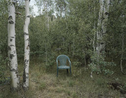 Green chair near Blue Lakes, Pine Forest Range. Black Rock Desert