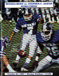 Football program cover, University of Nevada, 1987