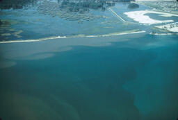 Marsh near Tahoe Keys aerial view, looking South, ca. 1958-1975