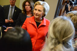 Hillary Clinton and audience members, 1