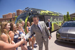 Brian Sandoval and University of Nevada, Reno cheerleaders
