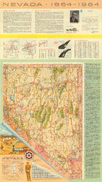 1963-1964 Official Highway Map of Nevada
