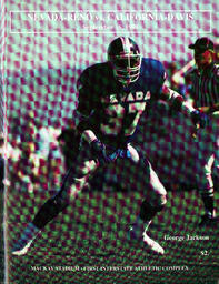 Football program cover, University of Nevada, 1989