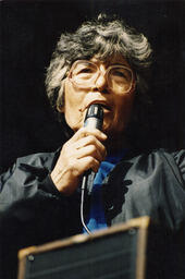 Photograph of Carrie Dann, Stockholm, Sweden, December, 1993