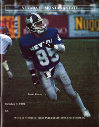 Football program cover, University of Nevada, 1989