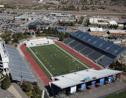 Aerial view of Mackay Stadium, 2009