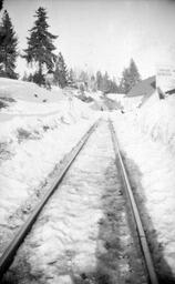 Railroad in winter, Lake Tahoe