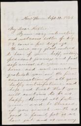 Letter from Addison E. Verrill to Nellie Mighels, September 30, 1866  