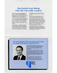Campaign Pamphlet for Harry Reid Senatorial Run, Nevada, 1986