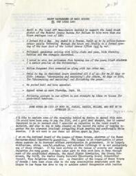 Document containing a Brief Background on Maya Miller v. "the Local Law," September 24, 1970