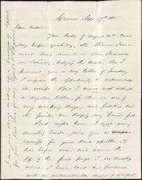 Letter from Henry R. Mighels to Nellie Verrill, September 27, 1865