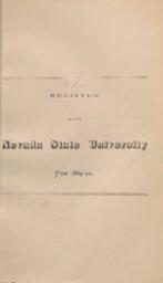 Register of the Nevada State University for 1889-90