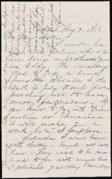 Letter from Byron D. Verrill to Nellie Mighels, August 7, 1866 