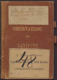 Wheeler Survey field notebook no. 48: observations for latitude