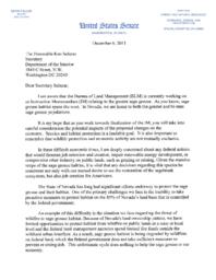 Letter to Secretary Salazar