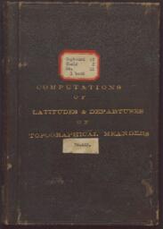 Wheeler Survey field notebook no. 263: computations of latitudes and departures of topographical meanders