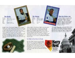 Campaign Pamphlet for Harry Reid Senatorial Run, Nevada, 1998
