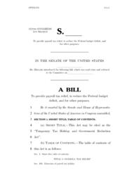 Holiday and Reduction Act