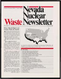 Nevada nuclear waste newsletter