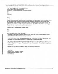Email correspondence, "Danns Save Horses from Impoundment," February 7, 2003