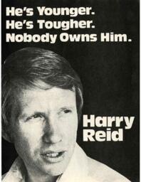 Campaign Flier for Harry Reid, Nevada, ca. 1982