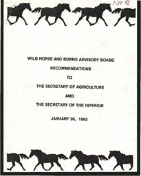 Wild Horse and Burro Advisory Board Recommendations To The Secretary of Agriculture and The Secretary of The Interior