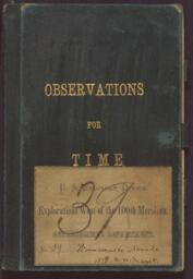 Wheeler Survey field notebook no. 39: observations for time