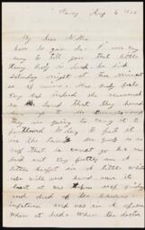 Letter from Hattie Verrill to Nellie Mighels, August 6, 1866 