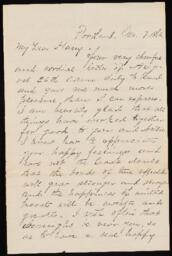 Letter from Byron D. to Henry R. Mighels, October 7, 1866  