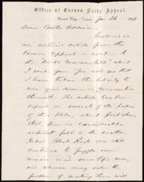 Letter from Henry R. Mighels to Addison E. Verrill, January 26, 1868