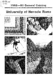 1982-83 General Catalog : University of Nevada Reno