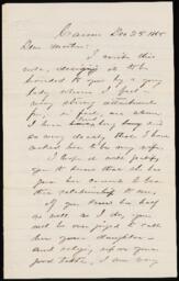 Letter from Henry Mighels to his Evelena A. Verrill, December 25, 1865  