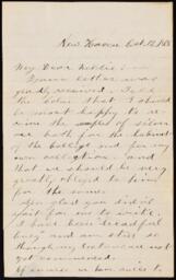 Letter from Addison E. Verrill to Nellie Mighels, October 12, 1866  