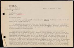 Correspondence of Jon Bilbao with Euzkadi Buru Batzarra (EBB)