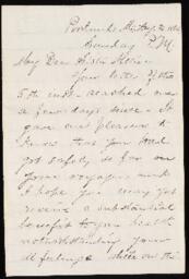 Letter from Byron D. Verrill to Nellie Verrill, August 26, 1866 
