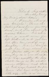 Letter from Byron D. Verrill to Nellie Mighels, August 19, 1866 