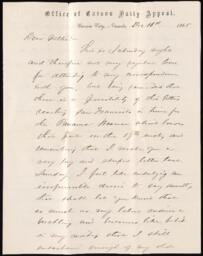 Letter from Henry R. Mighels to Nellie Verrill, December 16, 1865