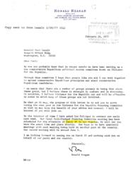 Correspondence from Ronald Reagan to Paul Laxalt, February 1977